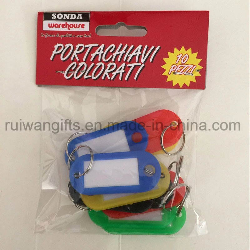 Wholesale Plastic ID Name Card Key Tag with Blank Label