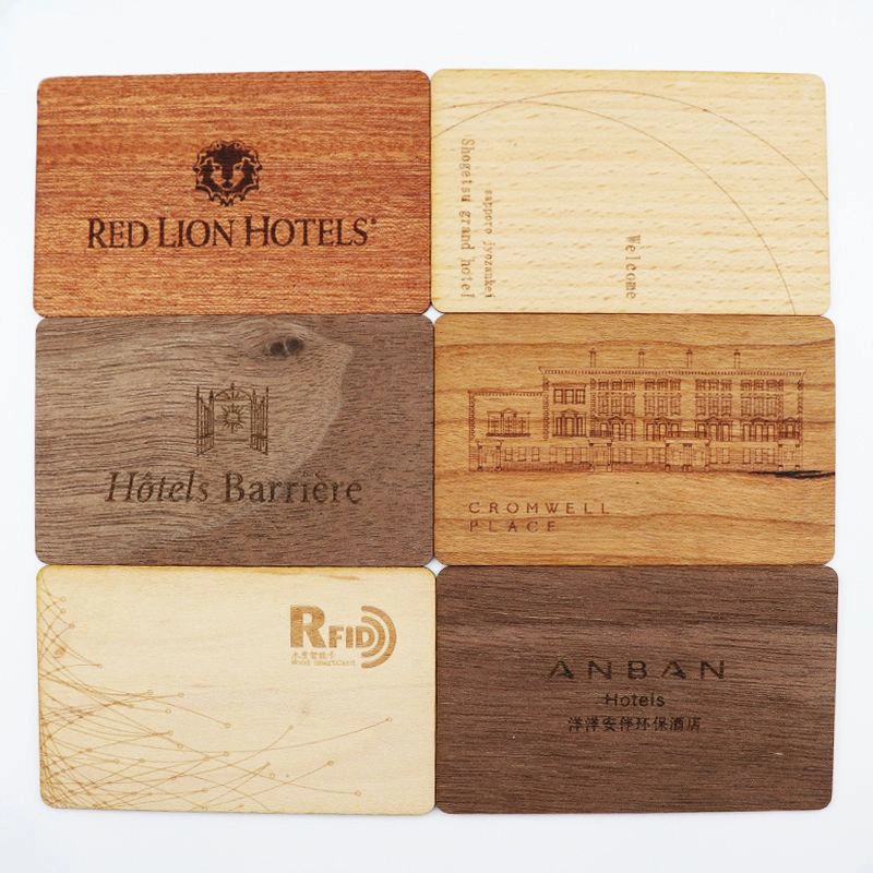 Huahao Manufacturer Custom Recyclable Biodegradable NFC Business RFID Wooden Cards