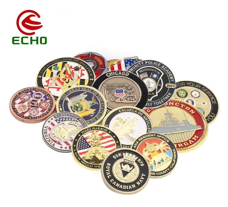 Copper Luxury Cream Wooden Case Custom Military China Wholesale Medallions Souvenir Coins