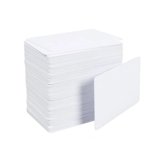Semplice tessera bianca in PVC bianca per stampanti termiche