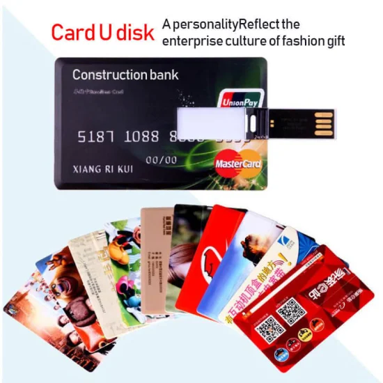 Chiavetta USB per carta di credito regalo aziendale con stampa logo personalizzata OEM all'ingrosso