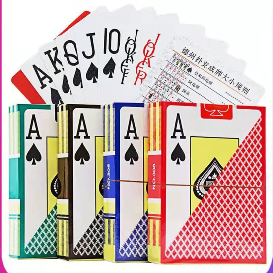 Nuove carte da gioco Texas Jumbo impermeabili da 0,32 mm realizzate al 100% in plastica con finitura opaca