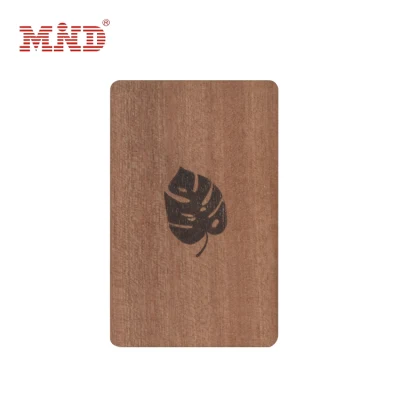 Carte in legno NFC ecologiche impermeabili Ntag215 Ntag216 Chiave magnetica per hotel in legno RFID