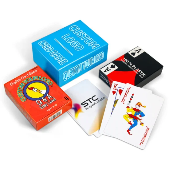 Regalo pubblicitario personalizzato Tarocchi Carte da gioco Carte educative per bambini Carte da poker Carte da gioco in plastica di carta per biciclette da casinò in PVC