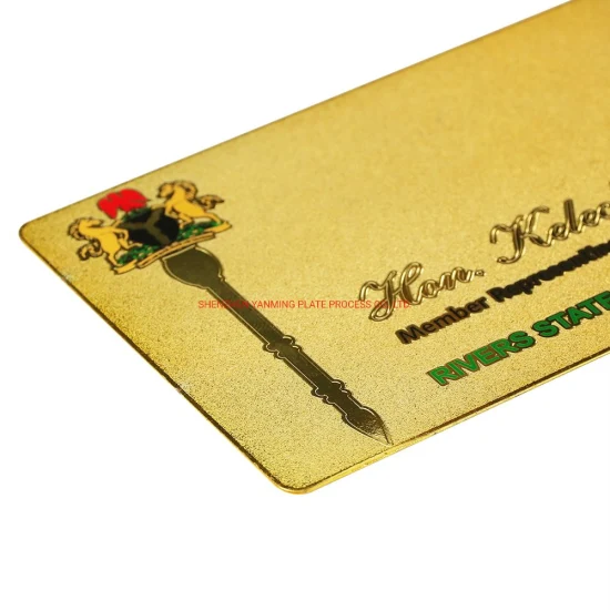 Fashion card in metallo con targhetta individuale